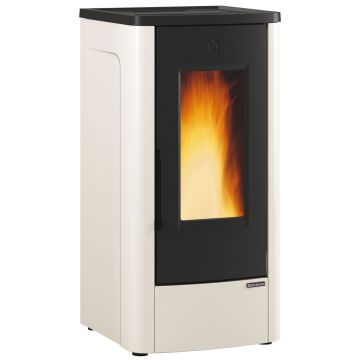 Dahiana - Stufa a pellet ventilata 10Kw, avorio Frankystar Avorio