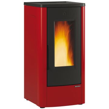 Dahiana - Stufa a pellet ventilata 10Kw, bordeaux Frankystar Bordeaux