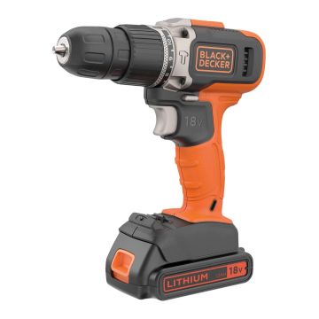 Trapano avvitatore a percussione con batteria 18V-1,5Ah Black&Decker BCD003C1 Black&Decker Arancione