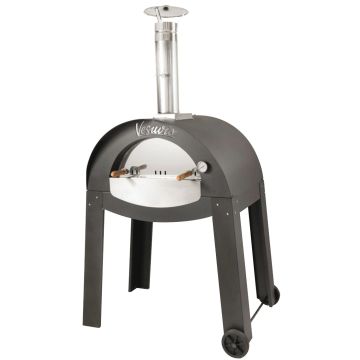Vesuvio - Forno A Legna In Acciaio Inox Con Camera Di Cottura Da 80X60 Cm Frankystar Argento