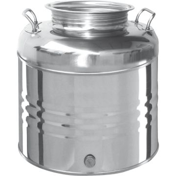 Olivari - Contenitore per Olio in acciaio inox - 30 Lt Olivari Argento