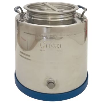 Olivari Blindo - Contenitore per Olio in acciaio inox - 30 Lt Olivari Argento