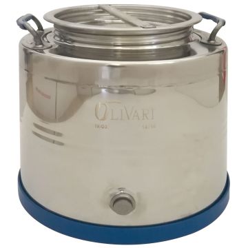 Olivari Blindo - Contenitore per Olio in acciaio inox - 15 Lt Olivari Argento