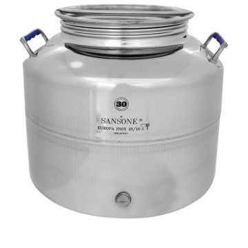 SANSONE - Contenitore per Olio in acciaio inox - 30 Lt Sansone Argento