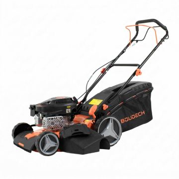 Jukut 170 - Tosaerba a Trazione Motore 4 Tempi a Scoppio Benzina 170cc 3.5HP Taglio 30-80 mm con Funzione Pacciamatura Nero Boudech Nero