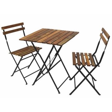 SET BISTROT WOODY Gdlc Acacia Nera