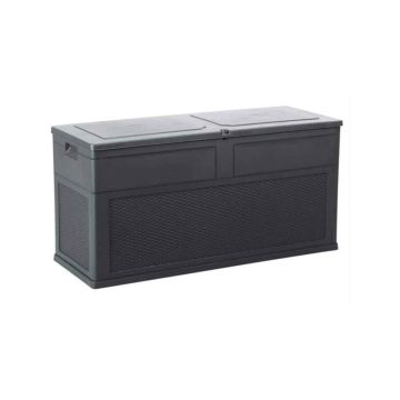 Toscana - Baule multiuso da esterno ed interno in polyrattan, 119x46xH60 cm - Lt 320 Frankystar Antracite