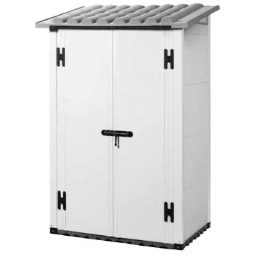 Urban 100 - Casetta da Giardino in PVC 122x82xH201 cm Frankystar Grigio 5%
