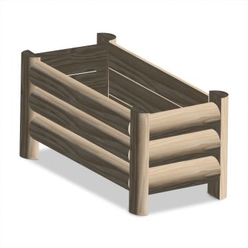 Country - Fioriera da giardino 68x38xH30 cm in legno di pino impregnato Frankystar Pino
