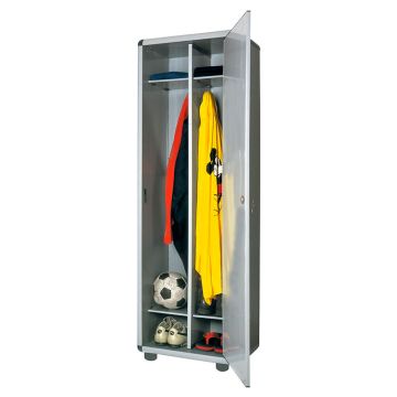 EASY - Mobile spogliatoio sporco/pulito in PVC 1 anta con chiave Garofalo Grigio 50%