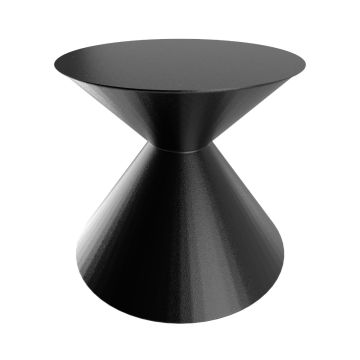 Graal - Base per Tavolo da Pranzo Rotondo a Doppio Cono H70 cm in Metallo Nero Frankystar Nero
