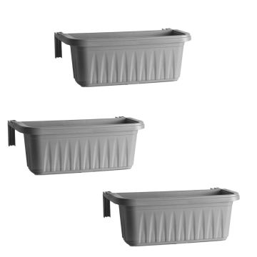 Rondine Small - Set di 3 balconiere con agganci regolabili e riserva d'acqua 50 cm Frankystar 