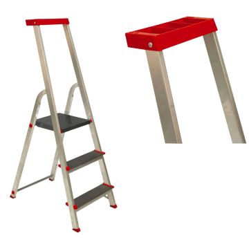 Scala Alluminio Step Up 131 Black Gradini 3 Boudech Nero