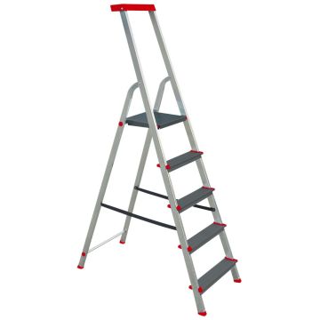 Scala Alluminio Step Up 131 Black Gradini 5 Boudech Nero