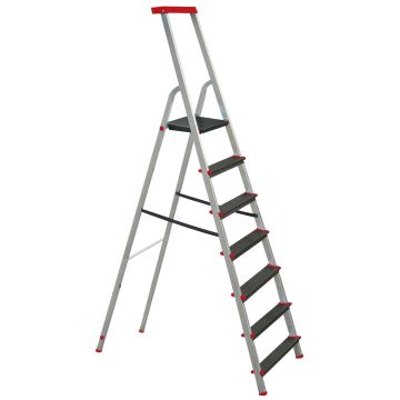 Scala Alluminio Step Up 131 Black Gradini 7 Boudech Nero