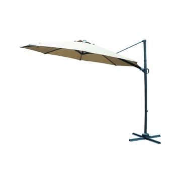 Alu Prestige - Ombrellone da giardino decentrato Ø 300 cm Gdlc Beige