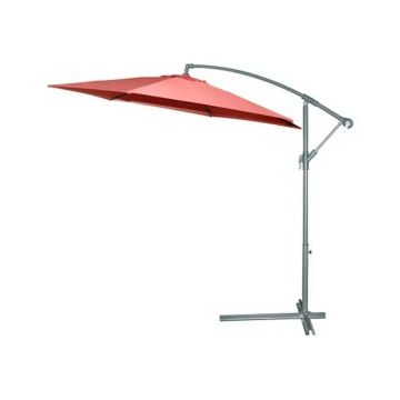 Alu - Ombrellone da giardino decentrato Ø 300 cm, colore salmone Gdlc Salmone