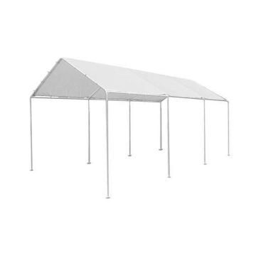 Car Park Single - Gazebo per auto in acciaio 3x6 m Gdlc Bianco