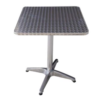 Alu - Tavolo quadrato da esterni in alluminio 60x60xH70 cm Frankystar Grigio 5%
