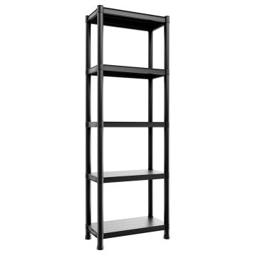 Titan S - Scaffale Modulare 5 Ripiani 60x30xH180 cm in Resina Nero Boudech Nero