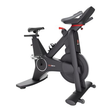Aliena 2400 - Spin Bike Cyclette da Corsa con Volano 24 Kg Resistenza Elettrica con Display e Porta Tablet Nera Boudech Nero