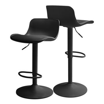 Amsterdam - Set 2 Sgabelli Bar 45x80x45 cm in Acciaio Verniciato Polietilene e Similpelle Imbottita Frankystar 