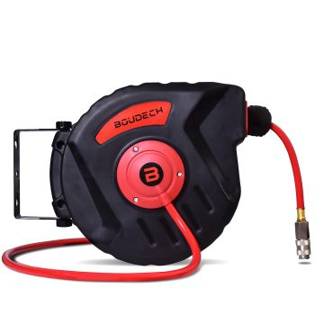 Hawa 10 - Avvolgitubo per aria compressa 10Mt Boudech Rosso