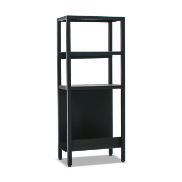 Bandha - Scaffale in metallo con 4 ripiani 85x35x20 cm Frankystar Nero