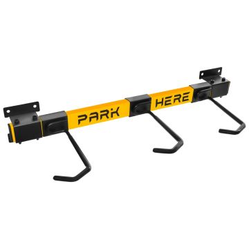 Bringer - Rastrelliera portabici da muro 3in1, supporto per biciclette da parete Boudech Giallo