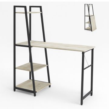 Bimyo - Scrivania pieghevole con libreria salvaspazio 50x41xH128 cm in stile industrial Frankystar 