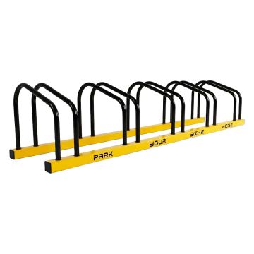 Carrier - Rastrelliera portabici da terra 5in1 in acciaio Boudech Giallo