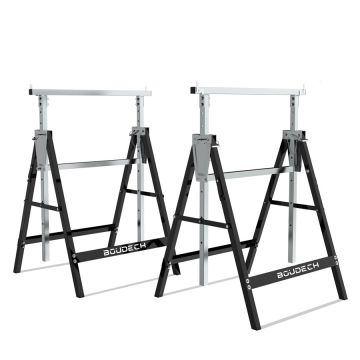 Coppia di cavalletti telescopici in metallo Boudech Grigio 15%