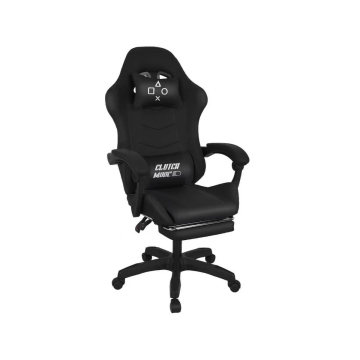 Clutch - Sedia da Gaming Ergonomica con Cuscino Lombare Poggiatesta e Poggiapiedi in PVC Frankystar 