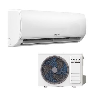 Nova - Climatizzatore Condizionatore Inverter 12000 BTU Classe A+++ Biturbo Wi-Fi con controllo remoto tramite App Bianco Frankystar Bianco