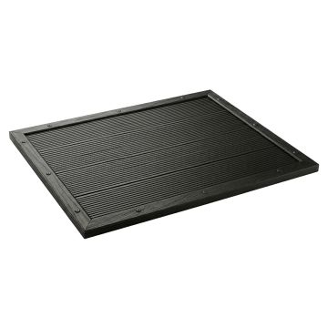 Dasar - Pedana per Doccia da Esterno 103x5x61,5 cm Antiscivolo in PVC Nera Frankystar Nero