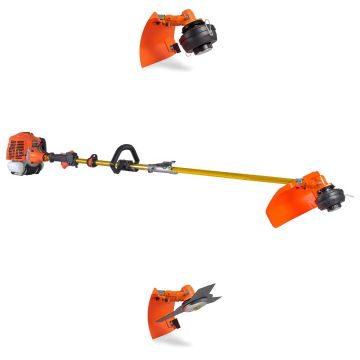Monster 620 - Decespugliatore Multifunzione a scoppio 2 in 1 Motore 2 Tempi con 1 Disco 3T e Tesina batti e vai Boudech Arancione