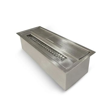 Bruciatore a bioetanolo per camino 1,5 L, in acciaio inox 30x12,5xH8,5 cm Divina Fire Argento