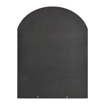Pedana salvapavimento sotto stufa a legna e pellet in acciaio 80x60 cm Divina Fire Nero
