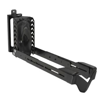Docker - Portabici Verticale a Parete 63x18,5x9 con Rotazione Girevole da Garage in Acciaio Nero Boudech Nero