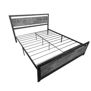 Etna - Struttura letto matrimoniale in legno e metallo, 162x195 cm Frankystar 