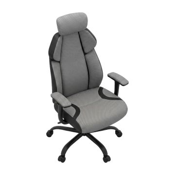 Flank - Sedia da Gaming Pro Ergonomica Poltrona Gamer con Altezza regolabile Reclinabile Girevole 360° con Braccioli in Tessuto e PVC Frankystar 