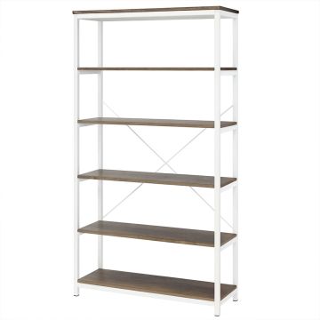 Ganbaru - Libreria scaffale a 6 ripiani 80x30xH180 cm in stile industrial oak Frankystar Albero Della Canfora