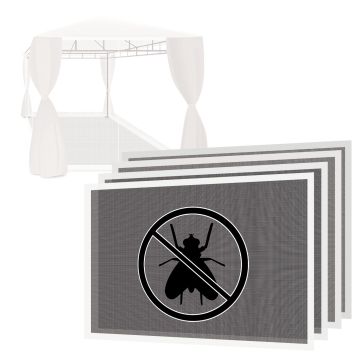 Set 4 Zanzariere Gazebo Beusi 3X2 Mt Frankystar Écru