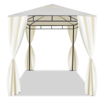Beusi - Gazebo da giardino 3x2 m - con tende laterali Frankystar Écru
