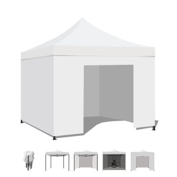 Taman 3X3 - Gazebo Da Giardino Pieghevole Con Teli Laterali E Zanzariera Frankystar 