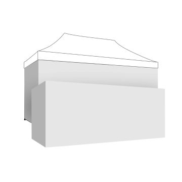 Set 4 Teli Laterali Per Gazebo 3X4,5M Con Velcro Frankystar Bianco
