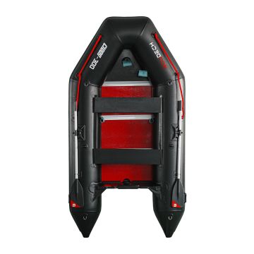 GIBBS 300 - Gommone/Tender 300x150cm con 4 camere d'aria e pavimento in alluminio rivestito Boudech Nero