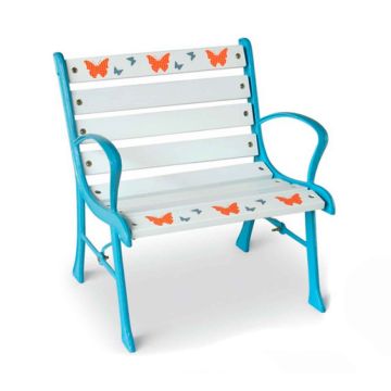 Happy Baby - Poltrona da giardino per bambini in ghisa e legno Gdlc Multicolore
