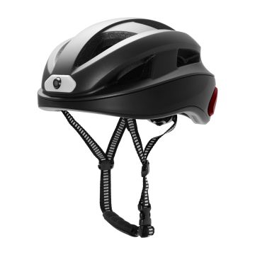 TiVe - Casco da bici smart con telecamera 4k integrata, wifi, bluetooth, luce led, controllo vocale e comandi a distanza Boudech Nero