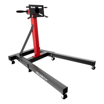 Keplero - Cavalletto di Sostegno per Motore max 900Kg in Acciaio Supporto con Bracci Girevoli 360° Nero Boudech Nero